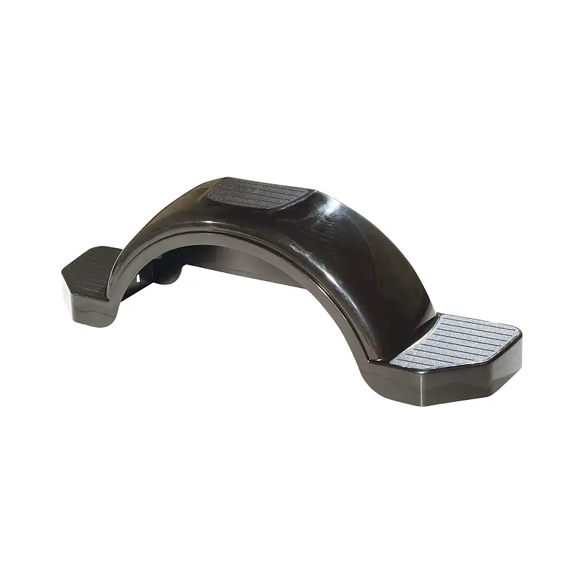 Fulton 12 in. Top & Side Step Black Trailer Fender FL008584