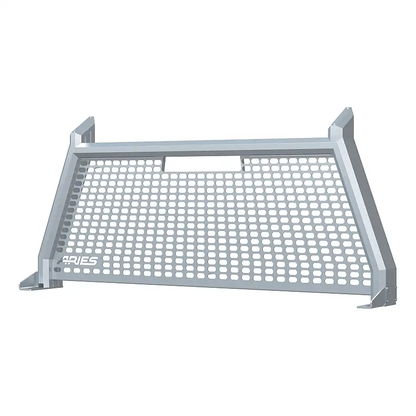 ARIES AdvantEDGE Chrome Aluminum Headache Rack, Select Ford F-250, F-350, F-450 Truck Cab Protector / Headache Rack