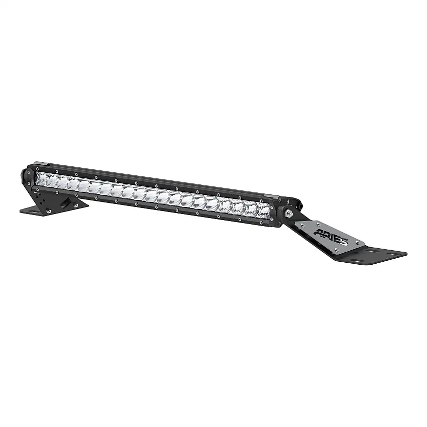 ARIES 1501302 20-Inch LED Light Bar for Jeep Wrangler TJ, Hood Mount Brackets, 9,800-Lumen Combo Beam