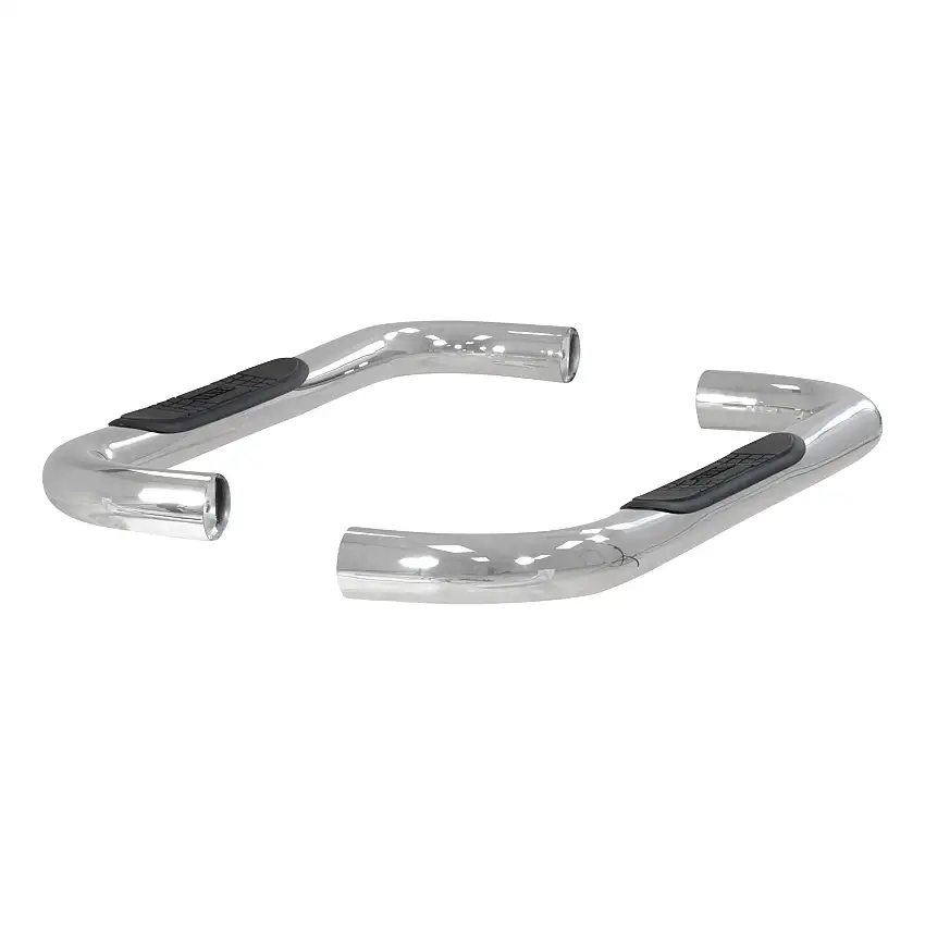 ARIES 204017-2 3-Inch Round Polished Stainless Steel Nerf Bars, No-Drill, Fits Select Chevrolet Silverado, GMC Sierra 1500, 2500, 3500 HD