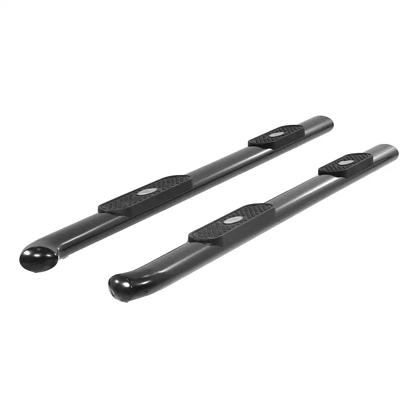 ARIES 365018 Oval Nerf Bars Wheel to Wheel (4 Inch Black Powder-Coated Steel)