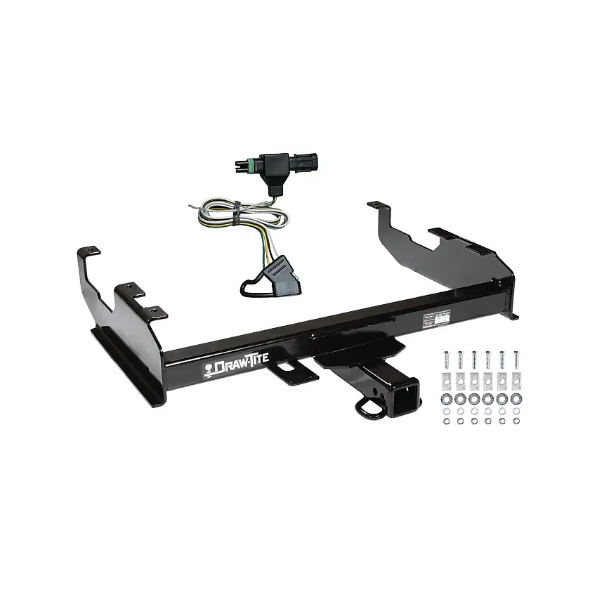 1985-1986 Chevrolet C10 w/8' Bed Draw-tite Class 4 Trailer Hitch, 2 Inch Square Receiver Bundle w/ Plug-n-Play T-One Wiring Harness
