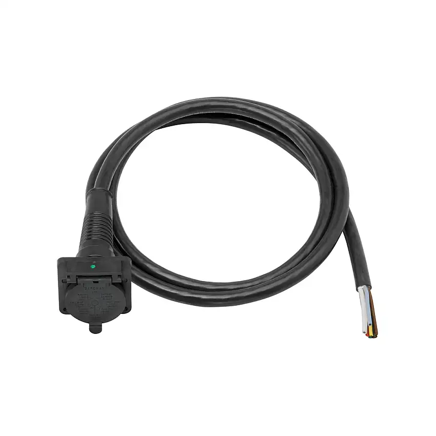 Bargman Wiring Connector, 7-Way Vehicle End, 4 ft. Length Wire