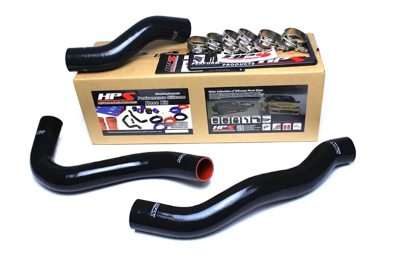 2008-2010 Ford F250 6.4L HPS Black Reinforced Silicone Radiator Hose Coolant Kit | 57-1457-BLK