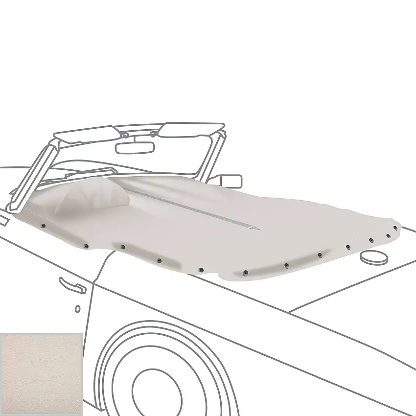TONNEAU COVER, white, no headrest pockets