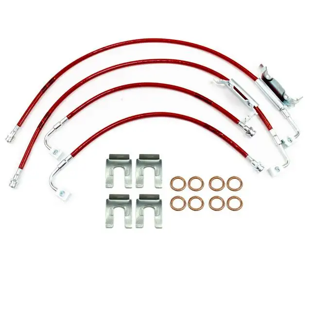 LYNX 5 Layer Custom Brake Lines for 11-18 Jeep Wrangler JK with 3-4" Lift JEEP25FR04-