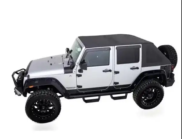 Rampage Products TrailView Fastback Soft top (Bow-Less) for 2018-24+ Jeep Wrangler JL Unlimited 139435