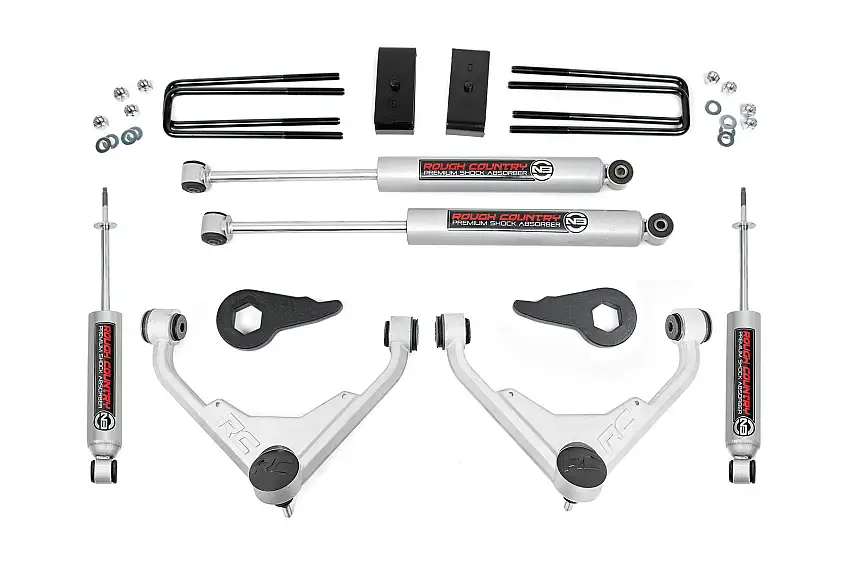 1999-2010 Silverado, Sierra 2500, 3500 Rough Country 3 Inch Suspension Lift Kit - 8596N2