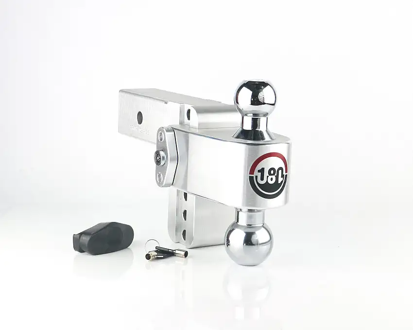 Weigh Safe 180 Hitch - Drop Hitch w/Chrome Combo Ball - 4" Drop for 2.5" Shank CTB4-2.5