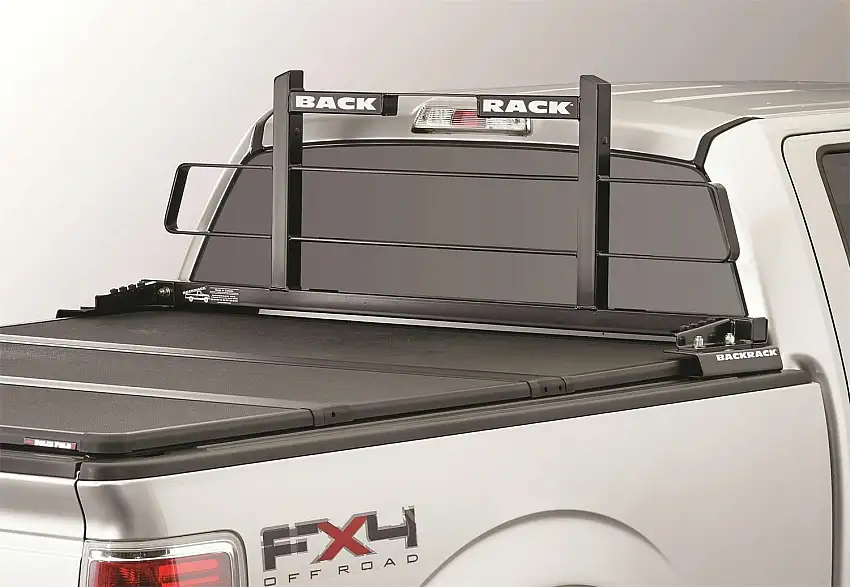 BACKRACK 15021 Short Headache Rack; 99-16 Ford SuperDuty Stl Bdy, 17-22 Ford SuperDuty Almn Bdy