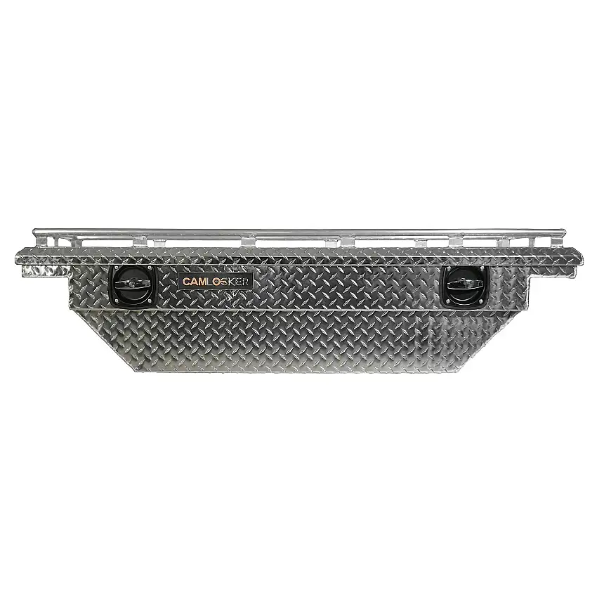 CamLocker S60LPBLRL 60" Tool Box - Low Profile Lid - Beveled Corners - with Rail - Polished