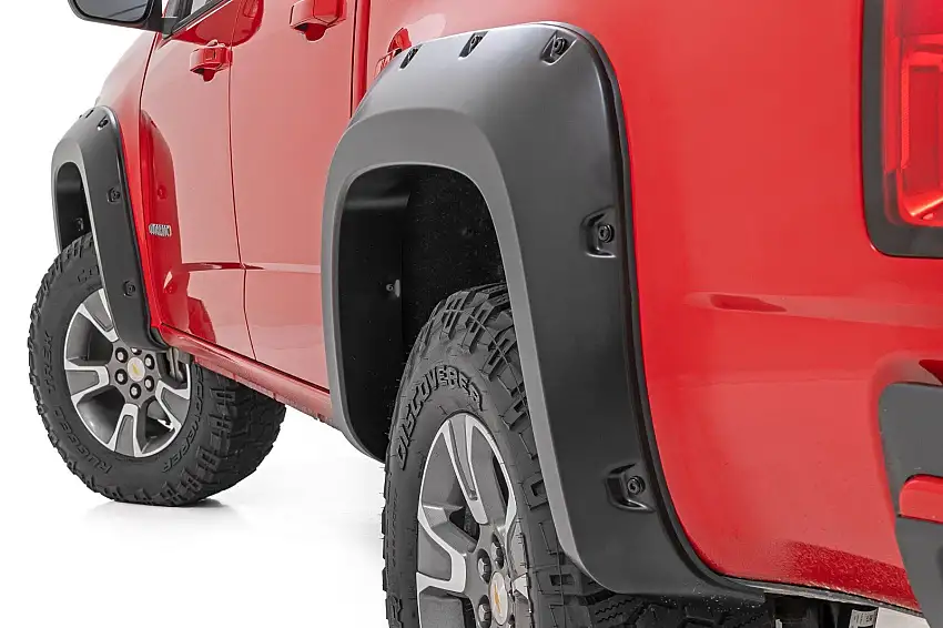 Rough Country Pocket Fender Flares GAN Silver Ice For 2015-2022 Chevy Colorado 2WD/4WD F-C11511A-GAN